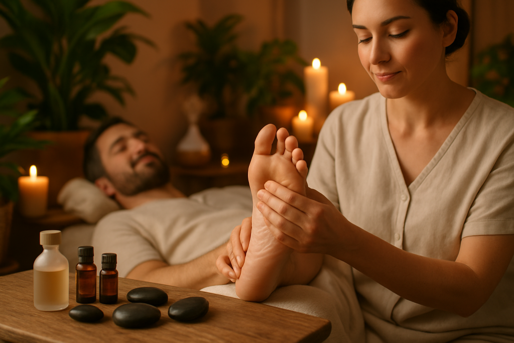 découvrez les secrets de la réflexologie plantaire, une pratique ancestrale qui favorise le bien-être et l'équilibre intérieur. apprenez comment cette méthode naturelle stimule les zones réflexes de vos pieds pour soulager le stress et améliorer votre santé globale. plongez dans cet univers relaxant et révélez tous les bienfaits que la réflexologie peut vous offrir.